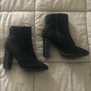 Steve Madden Black Suede Booties